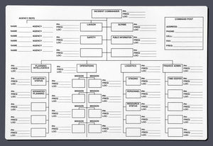 Command Board ICS Org Chart Dry Erase Board