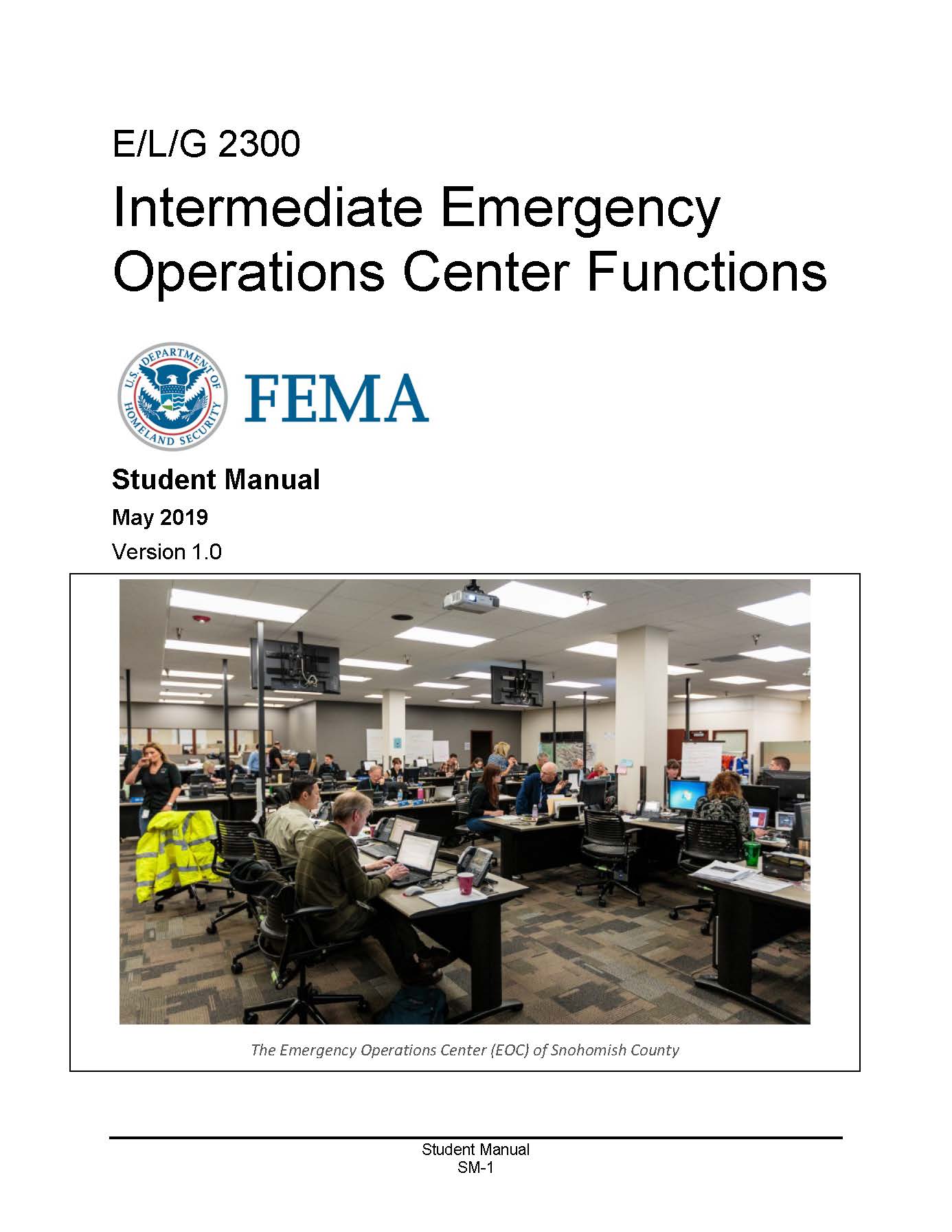 Intermediate Emergency Operations Center Functions, G2300 Student Manual