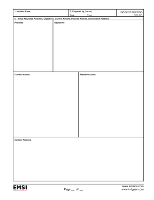 ICS-201 Incident Briefing Page 2 Poster