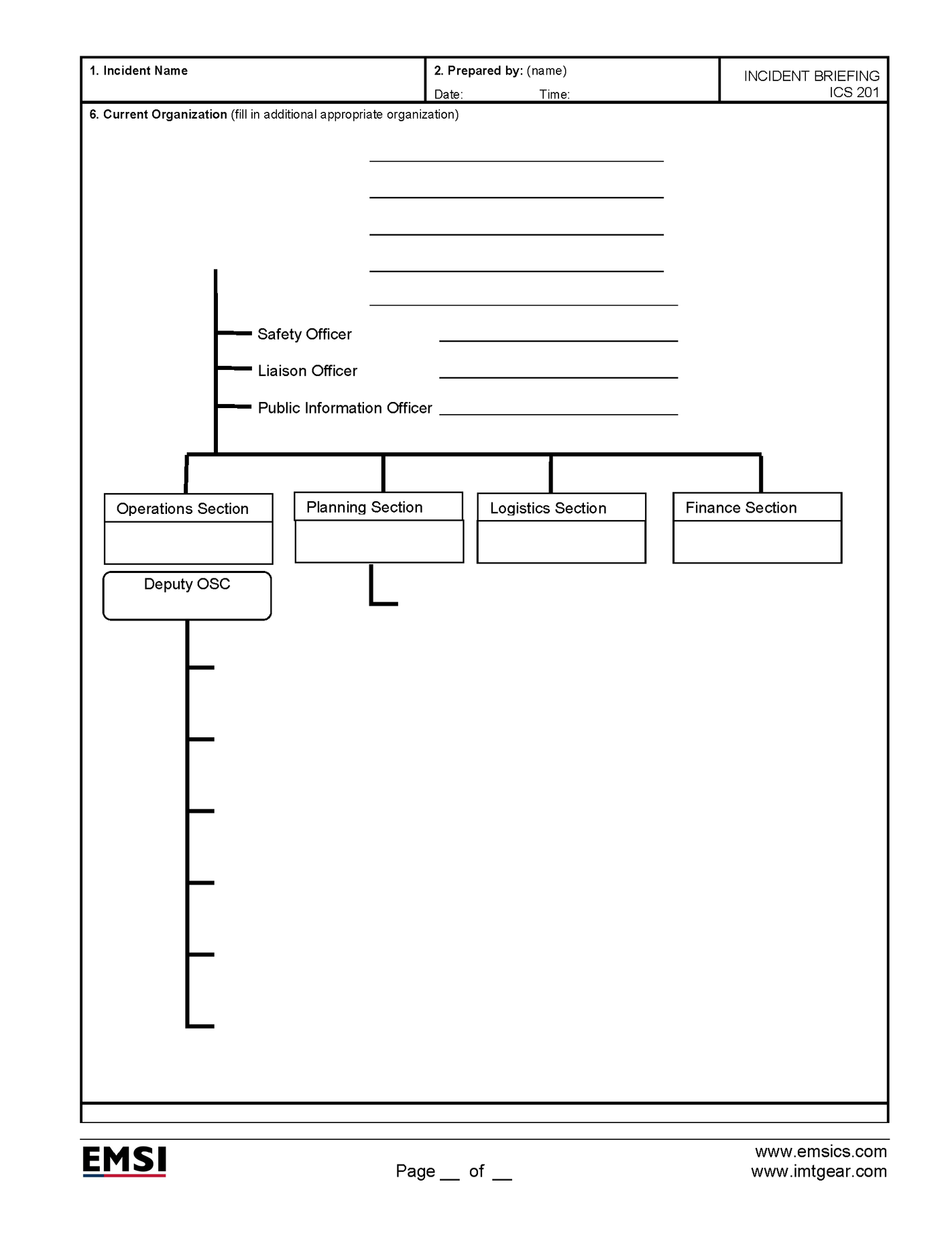 ICS-201 Incident Briefing Page 3 Poster