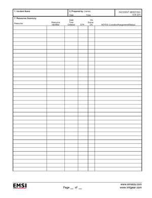 ICS-201 Incident Briefing Page 4 Poster