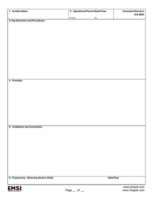 ICS-202a Command Direction Form Poster
