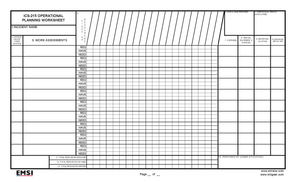 ICS-215 Operational Planning Worksheet Form Poster