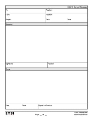 ICS-213 General Message Form