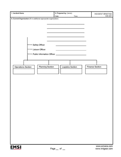 ICS-201 Incident Briefing Page 3 Poster