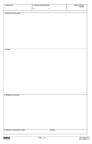 Ics Form 202 Objectives Examples ICS Forms