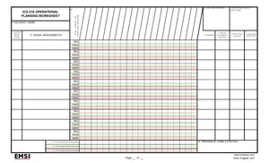 ICS-215 Operational Planning Worksheet Form Poster (With Color)
