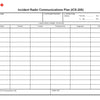ICS-205 Incident Radio Communication Plan Form Poster - ICS Canada