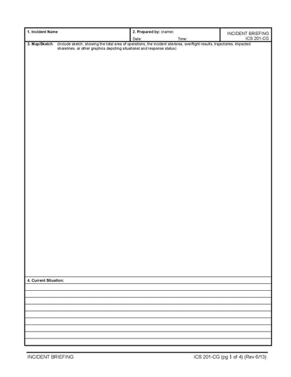 ICS-201 Incident Briefing Page 1 Poster