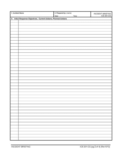 ICS-201 Incident Briefing Page 2 Poster