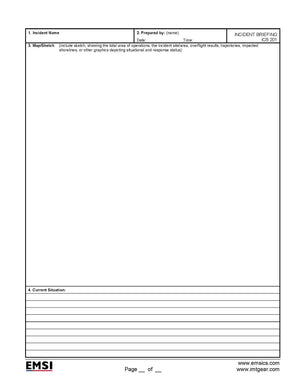 ICS-201 Incident Briefing Form (4-5 Pages)