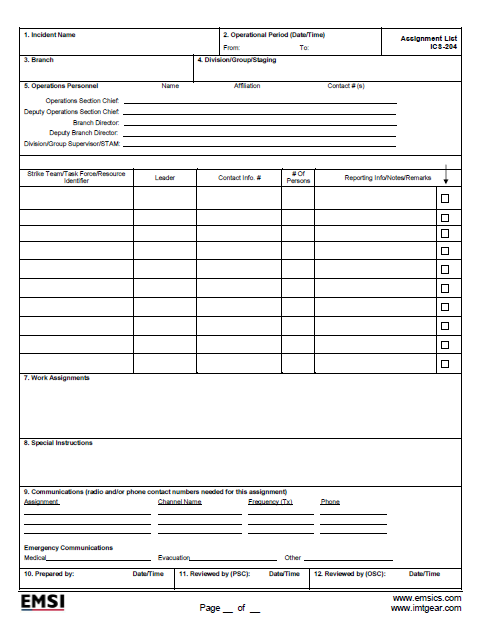 Ics Inventory Form ICS Form 8.5