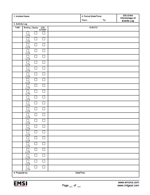 Ics Form 160 ICS Form 8.5