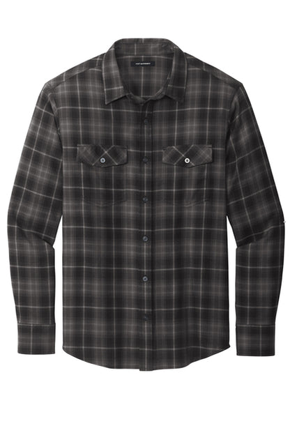 Port Authority Long Sleeve Ombre Plaid Shirt